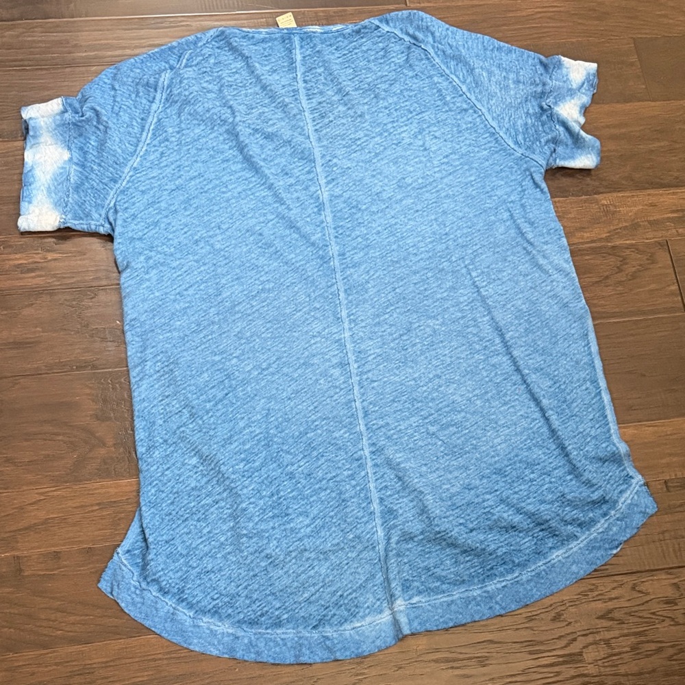 We The Free Light Blue High-Low V-Neck Dress Oversized Tee Beach Swim - Picture 7 of 10